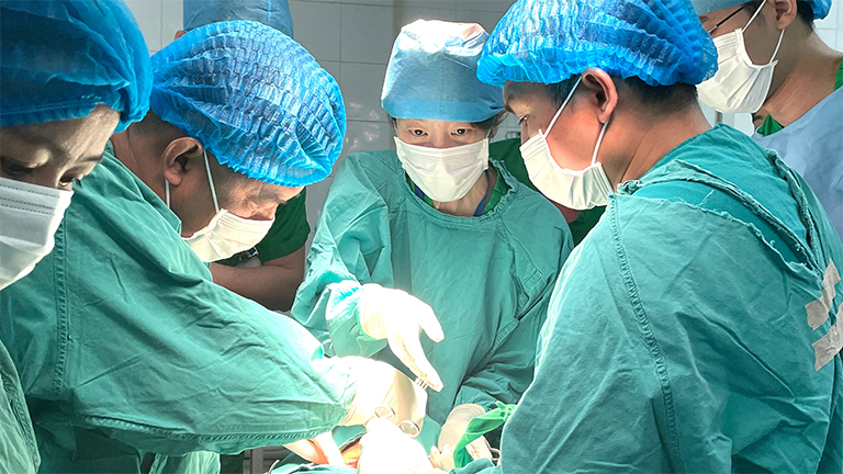 Surgery in progress